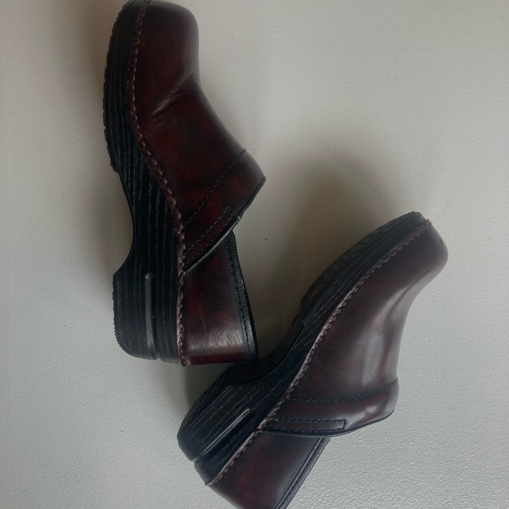 Dansko Brown Leather Mules with Sturdy Sole